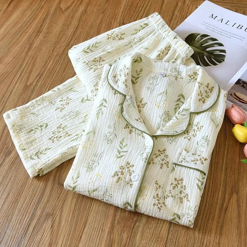 Effortless Elegance Vaco Floral Cotton Crepe Nightsuits