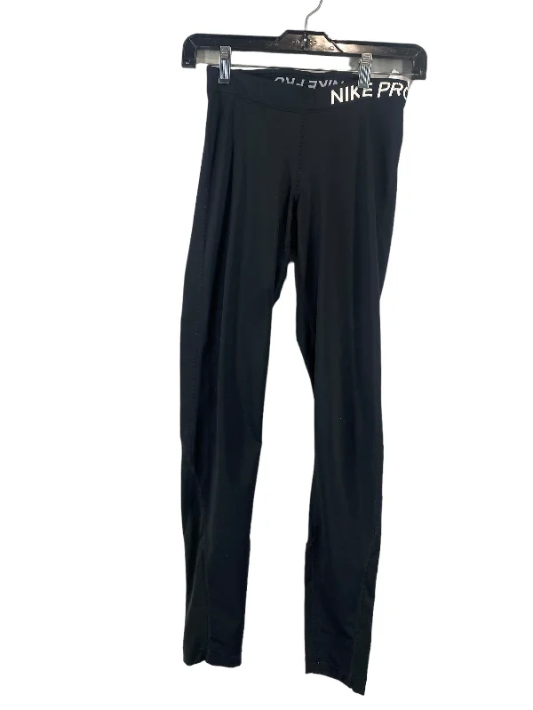 Elegant Dressing Black Athletic Leggings Nike Apparel, Size S