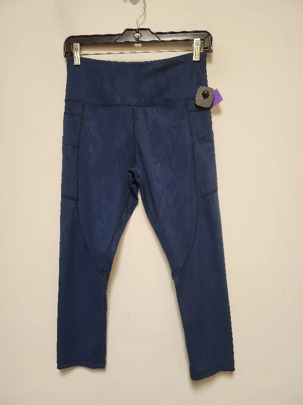Fashion Pioneer Blue Athletic Leggings Capris Zyia, Size M