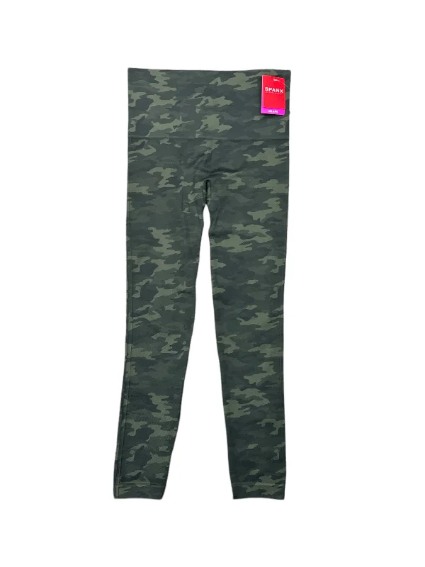 French Retro Camouflage Print Athletic Leggings Spanx, Size M