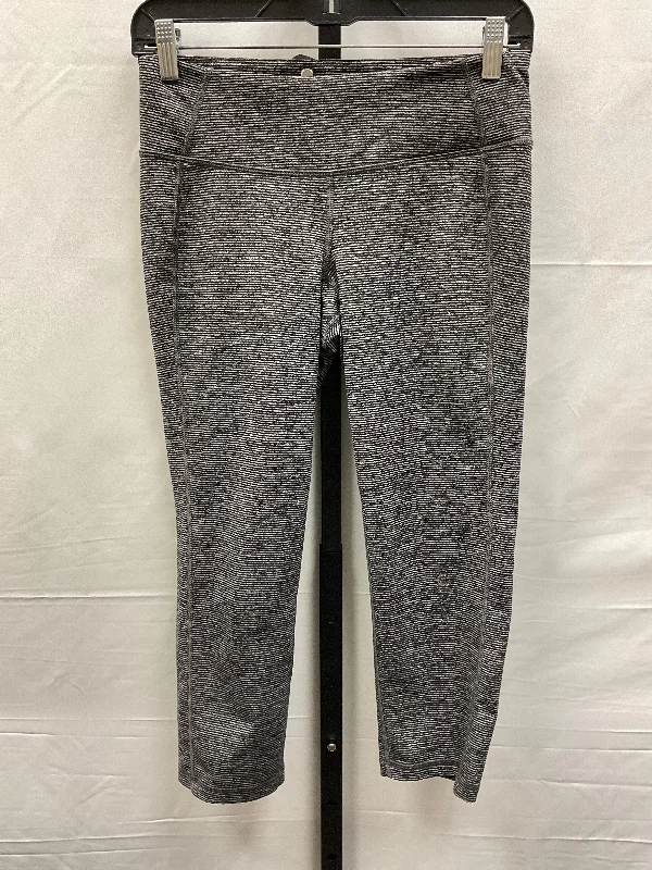 Creative Prints Grey Athletic Leggings Capris Old Navy, Size M
