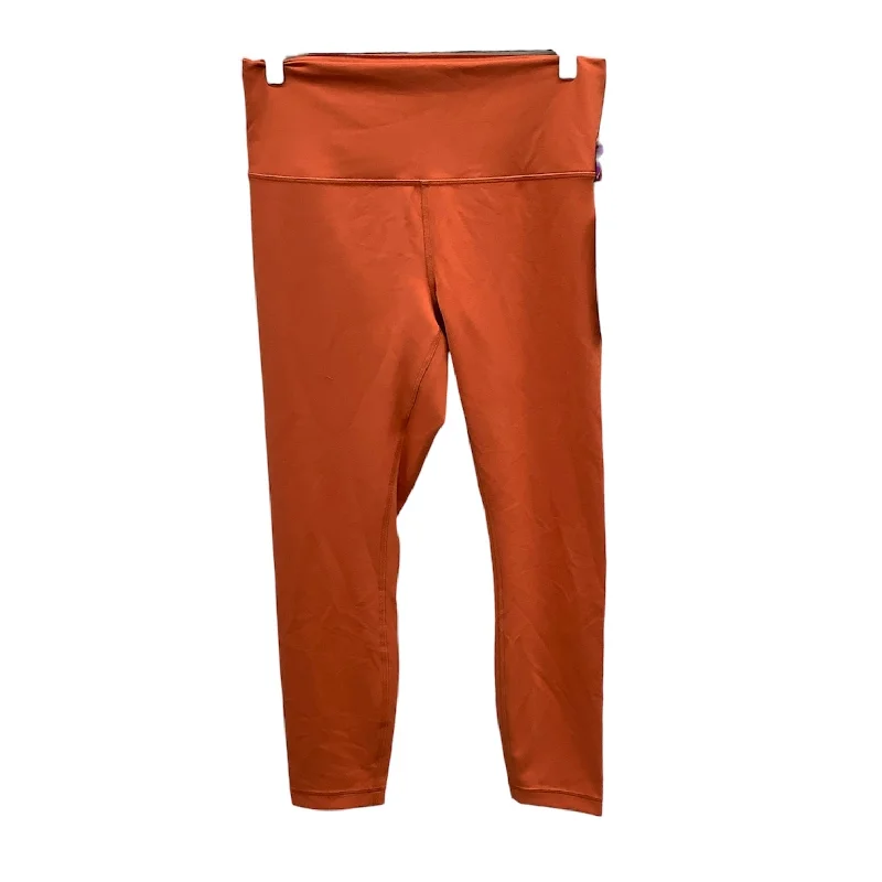 Eye-catching Personality Orange Athletic Leggings Lululemon, Size 10