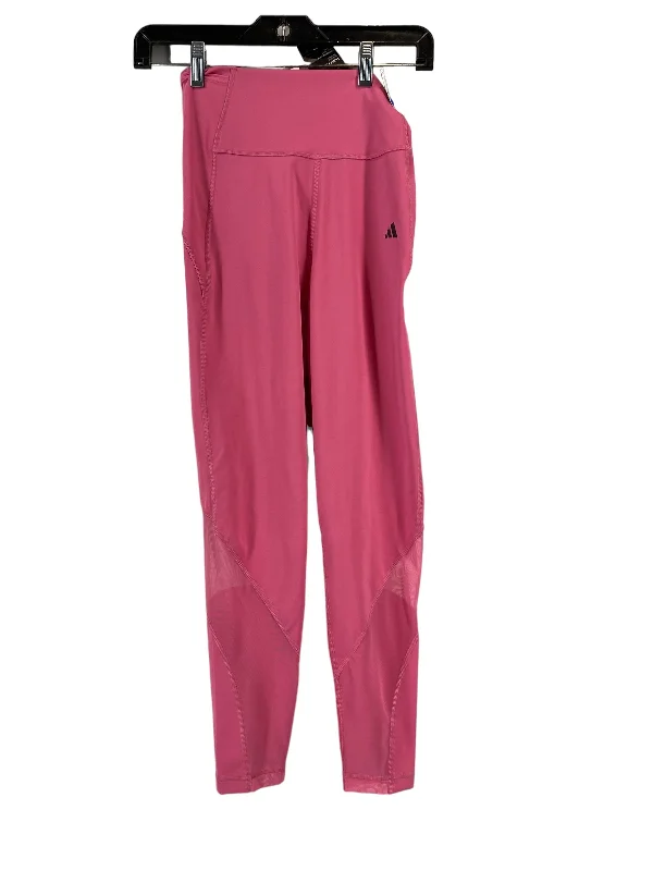 Comfortable And Versatile Pink Athletic Leggings Adidas, Size S