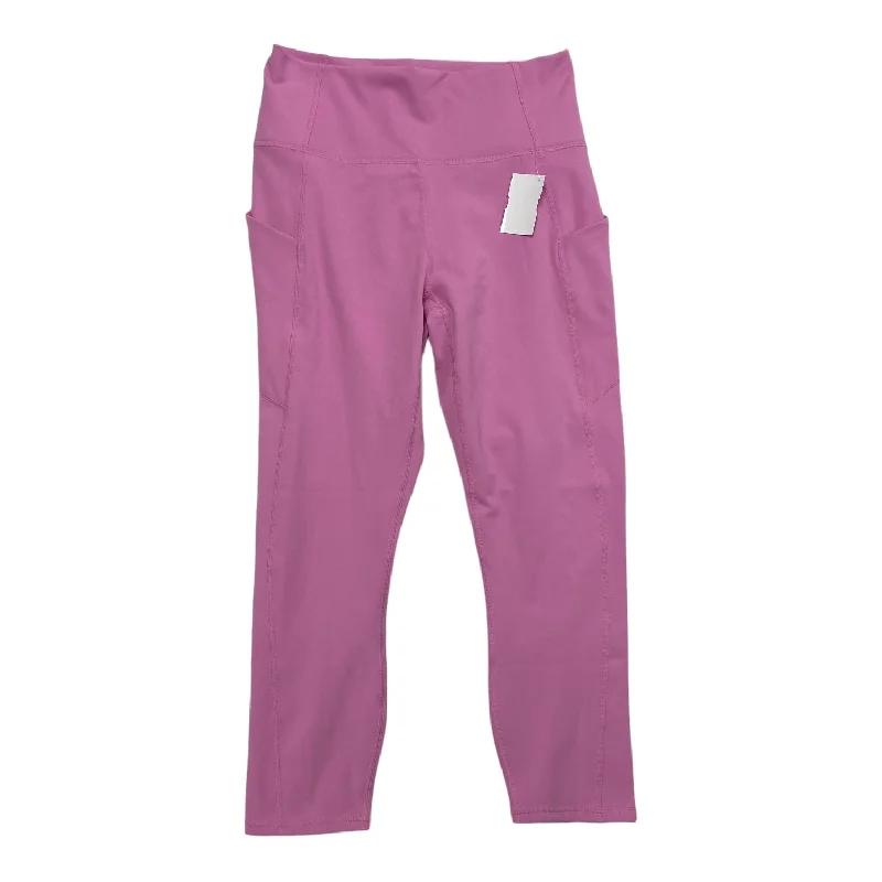 Street Fashion Pink Athletic Leggings Capris Fabletics, Size M