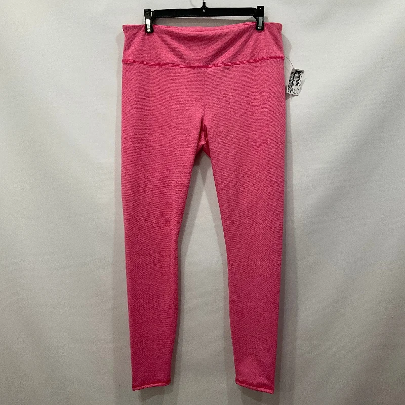 Carefree Style Pink Athletic Leggings Fabletics, Size L