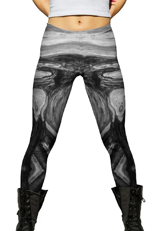 Casual Chic Wear Pop Art - "Munch Scream Black White" (1893)