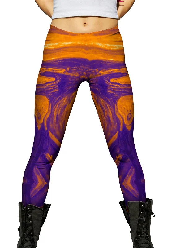 Stylish Ease Pop Art - "Munch Scream Purple Orange" (1893)