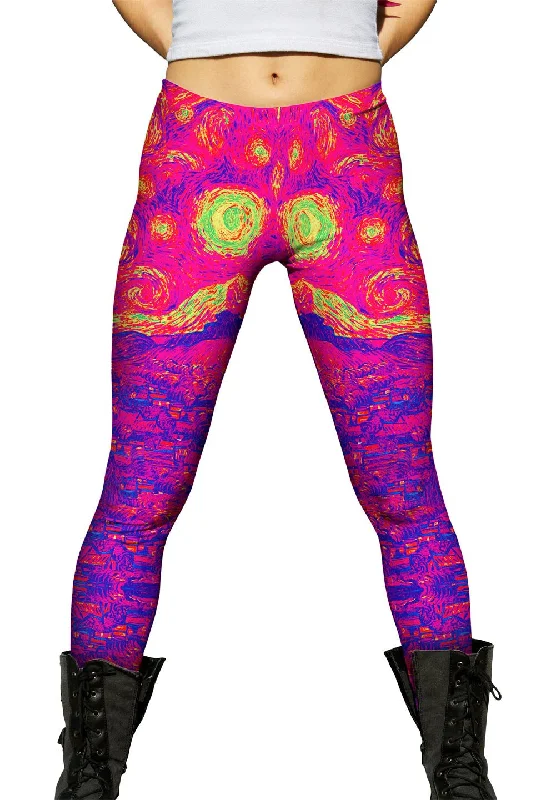 Soft Comfort Pop Art - "Van Gogh Starry Night Purple Pink" (1889)