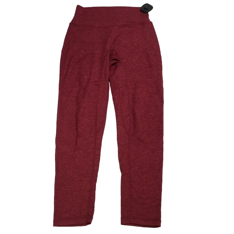 Smart Casuals Red Athletic Leggings Capris Ptula, Size M
