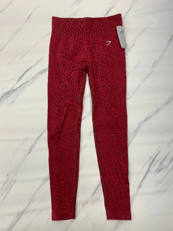 Trends Red Athletic Leggings Gym Shark, Size M