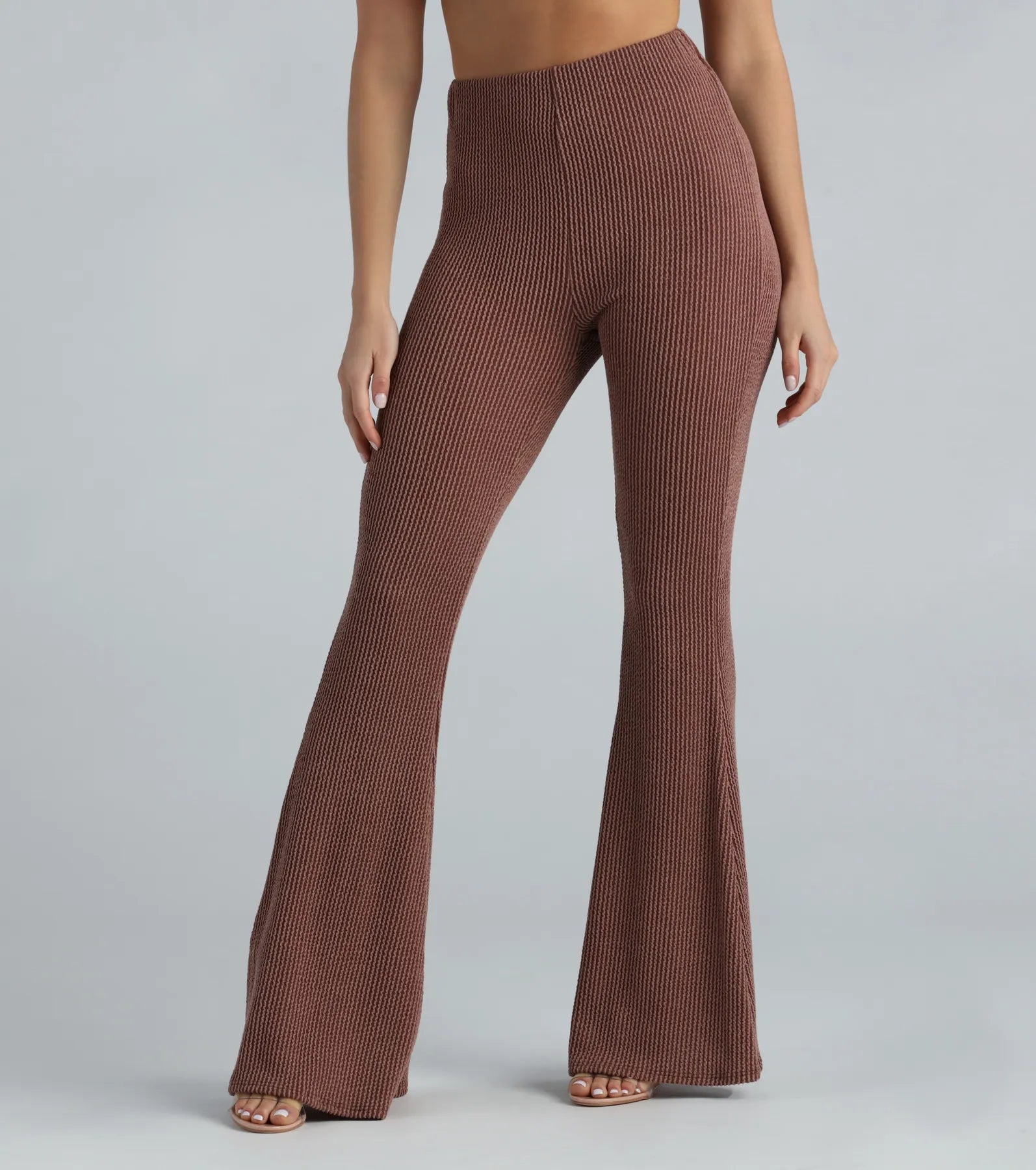 Exquisite Embroidery Always Ahead High-Rise Flare Pants