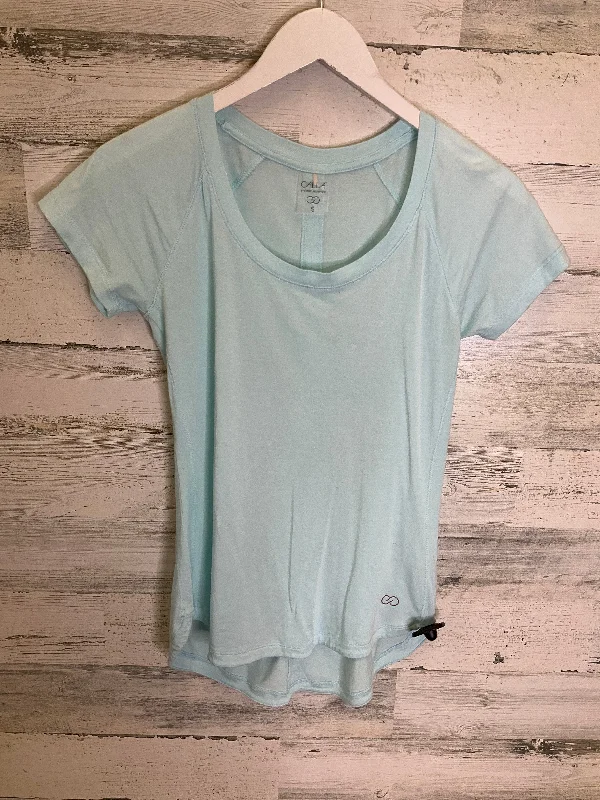 High-end Fabrics Aqua Athletic Top Short Sleeve Calia, Size S