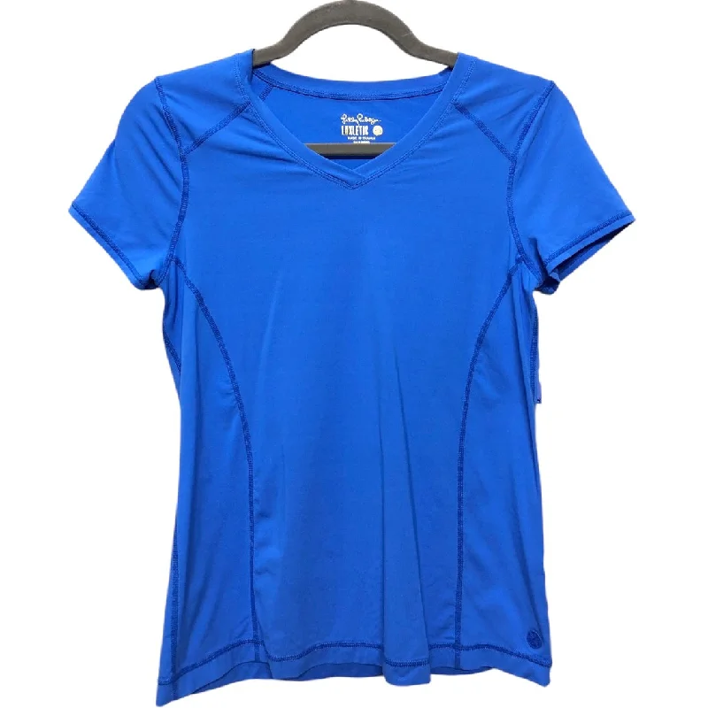 Elegant Comfort Athletic Top Short Sleeve Designer By Lilly Pulitzer In Blue, Size: Xs