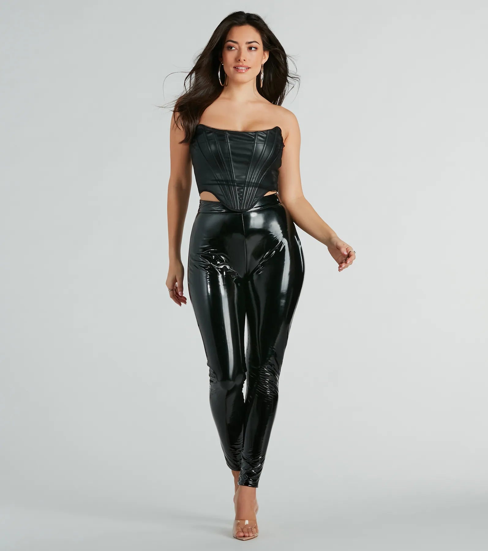 Relaxed Looks Baddie Era Patent Faux Leather Leggings
