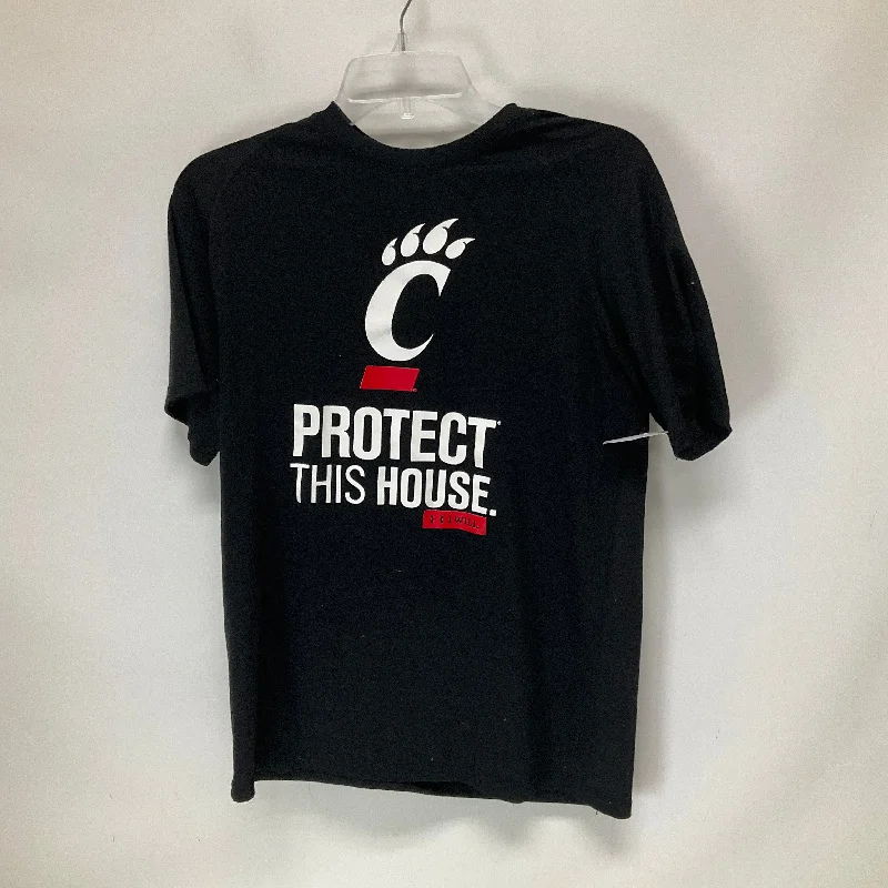 Fashion And Simplicity Black Athletic Top Short Sleeve Under Armour, Size S