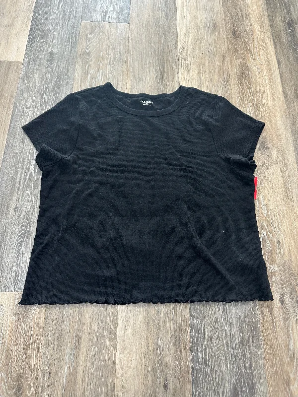 New Products Black Top Short Sleeve Old Navy, Size 2x