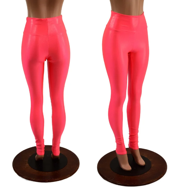 Dessert Matching Blazing Coral UV Glow High Waist Leggings