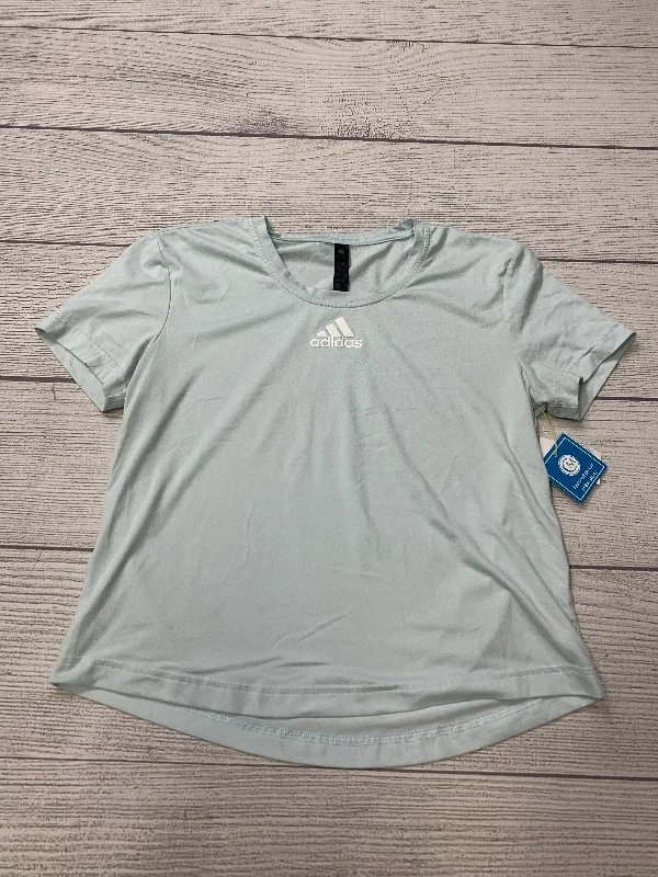 Exquisite Tailoring Blue Athletic Top Short Sleeve Adidas, Size Xs