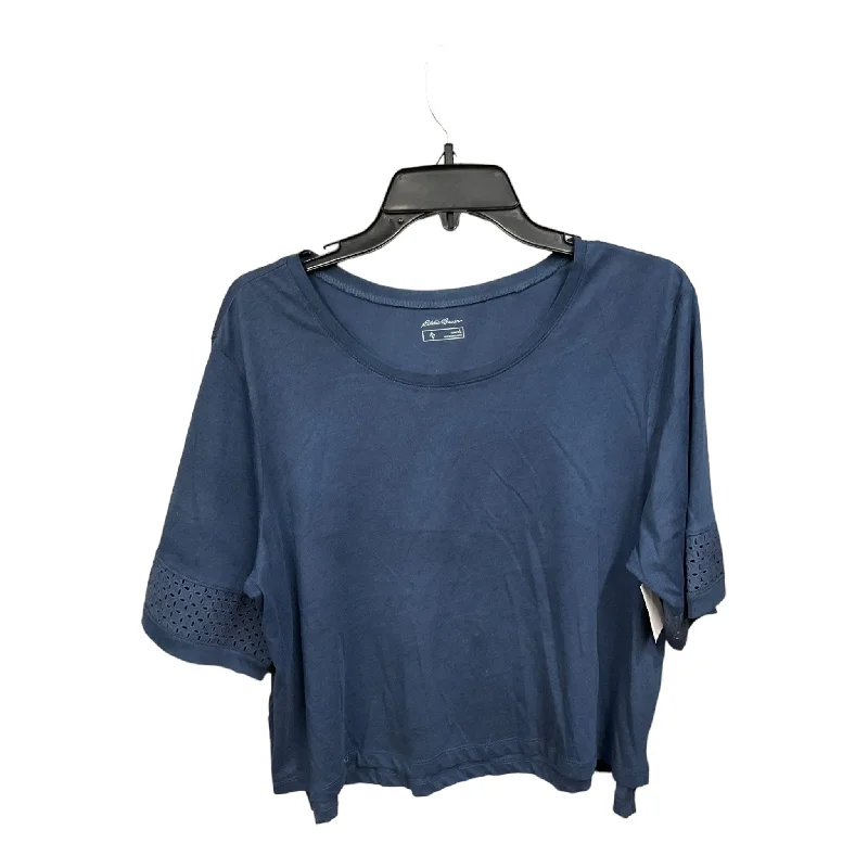Trends Blue Athletic Top Short Sleeve Eddie Bauer, Size L