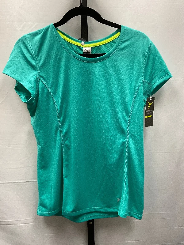 Effortless Style Blue Athletic Top Short Sleeve Old Navy, Size M