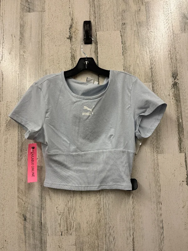 Simple Comfort Blue Athletic Top Short Sleeve Puma, Size M