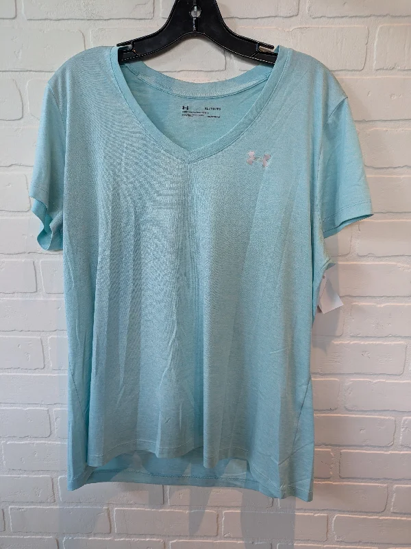 Soft Style Blue Athletic Top Short Sleeve Under Armour, Size Xl