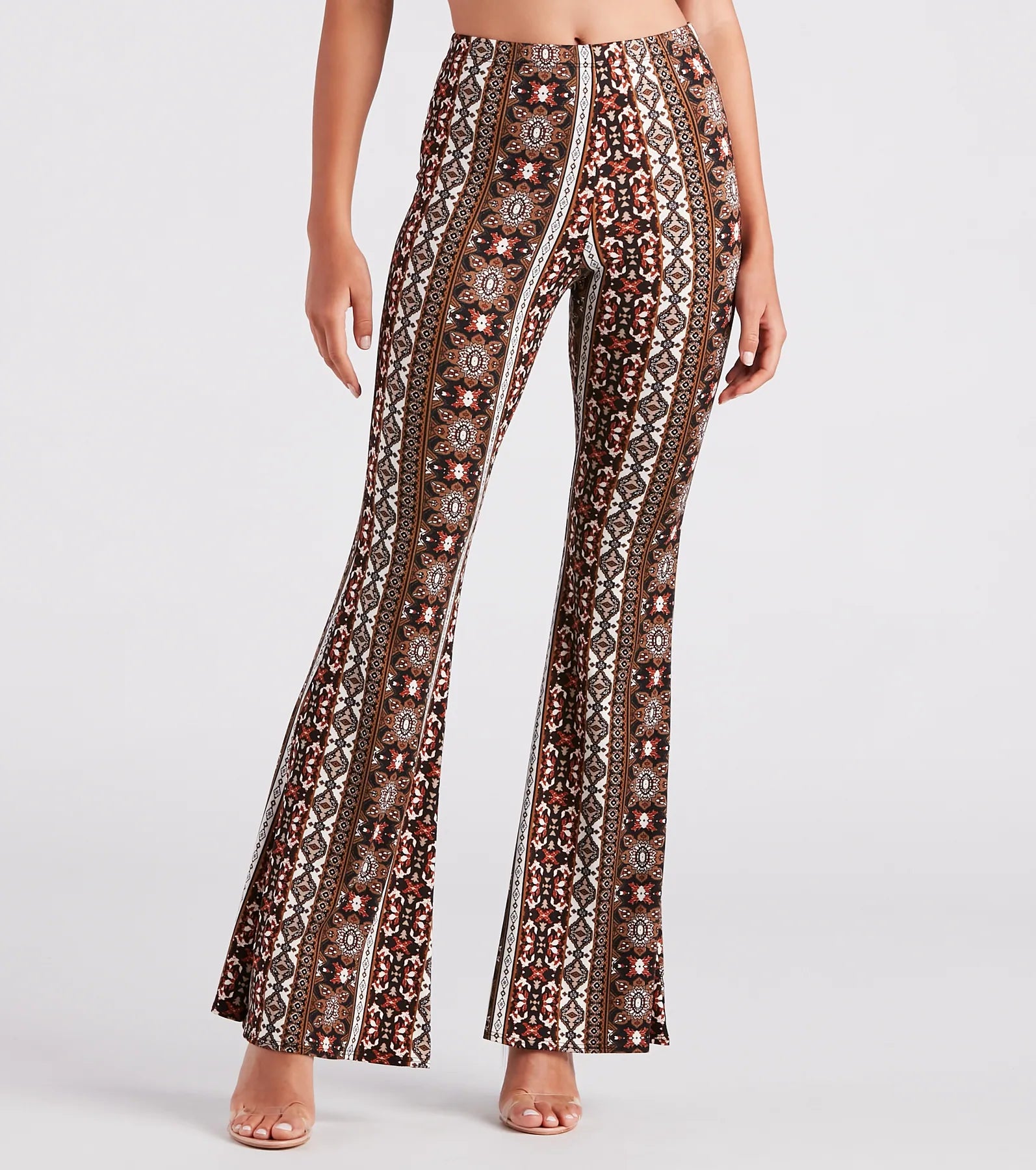 Exclusive Customization Bohemian Girl High Rise Flare Pants