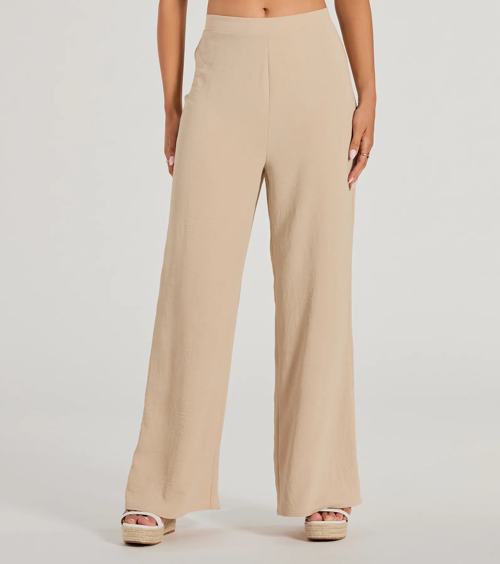 Fashion Concept Call The Shots High-Rise Wide-Leg Pants