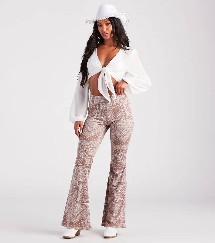 Versatile Wear Casual Boho Vibes Paisley Flare Pants