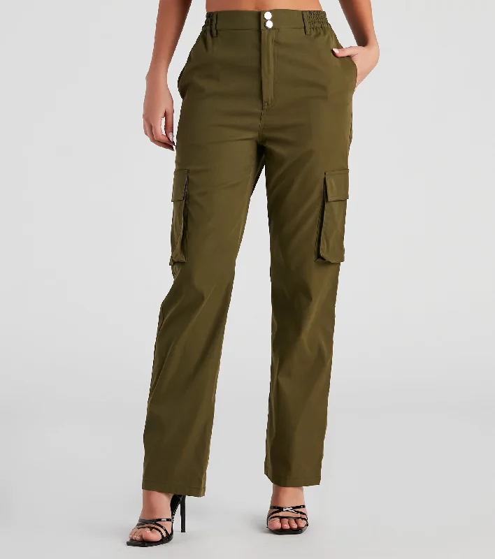 Fashion Selection Casual Slay Wide-Leg Cargo Pants