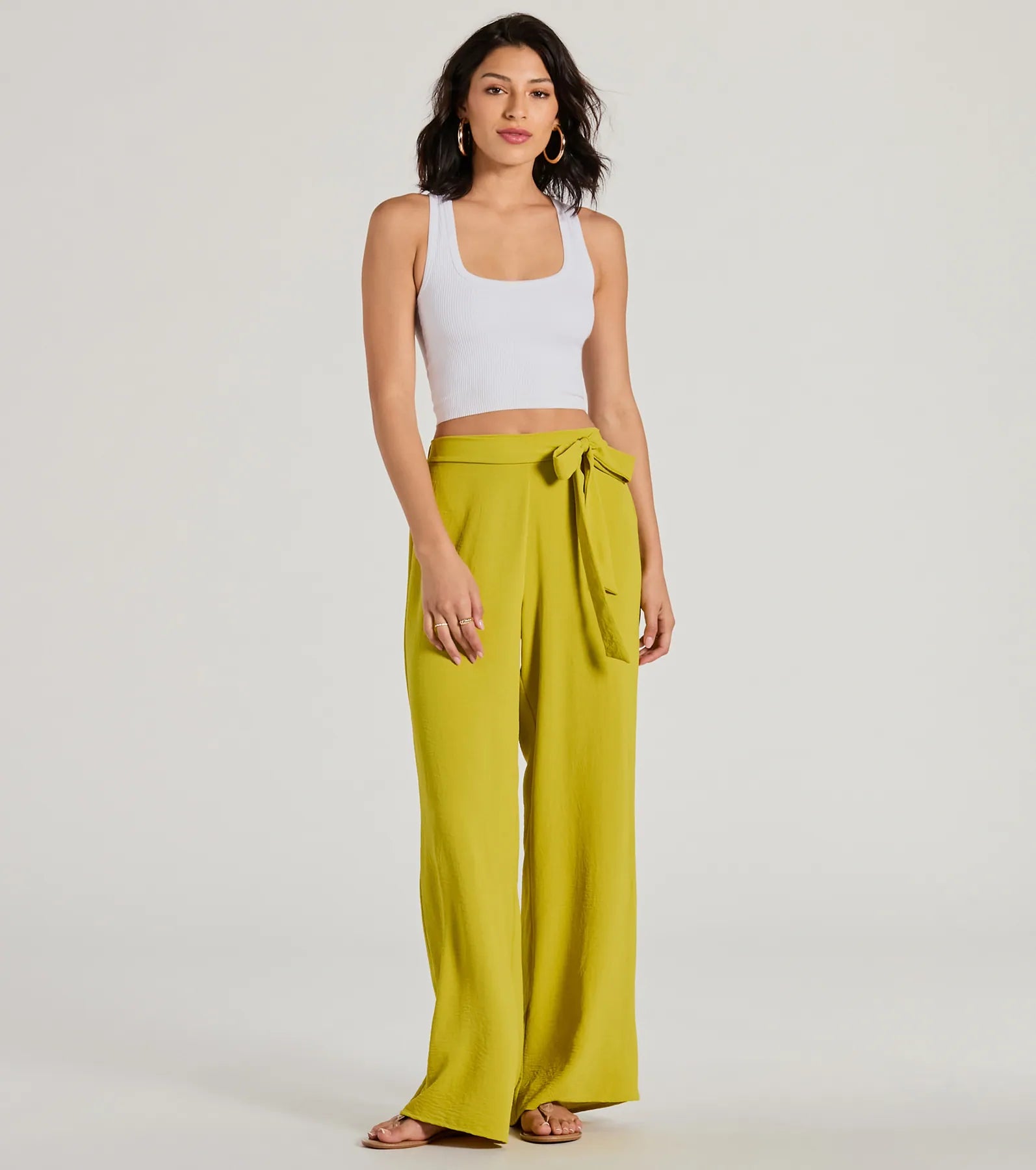 Energy Plan Coastal Style Woven Tie-Waist Wide-Leg Pants