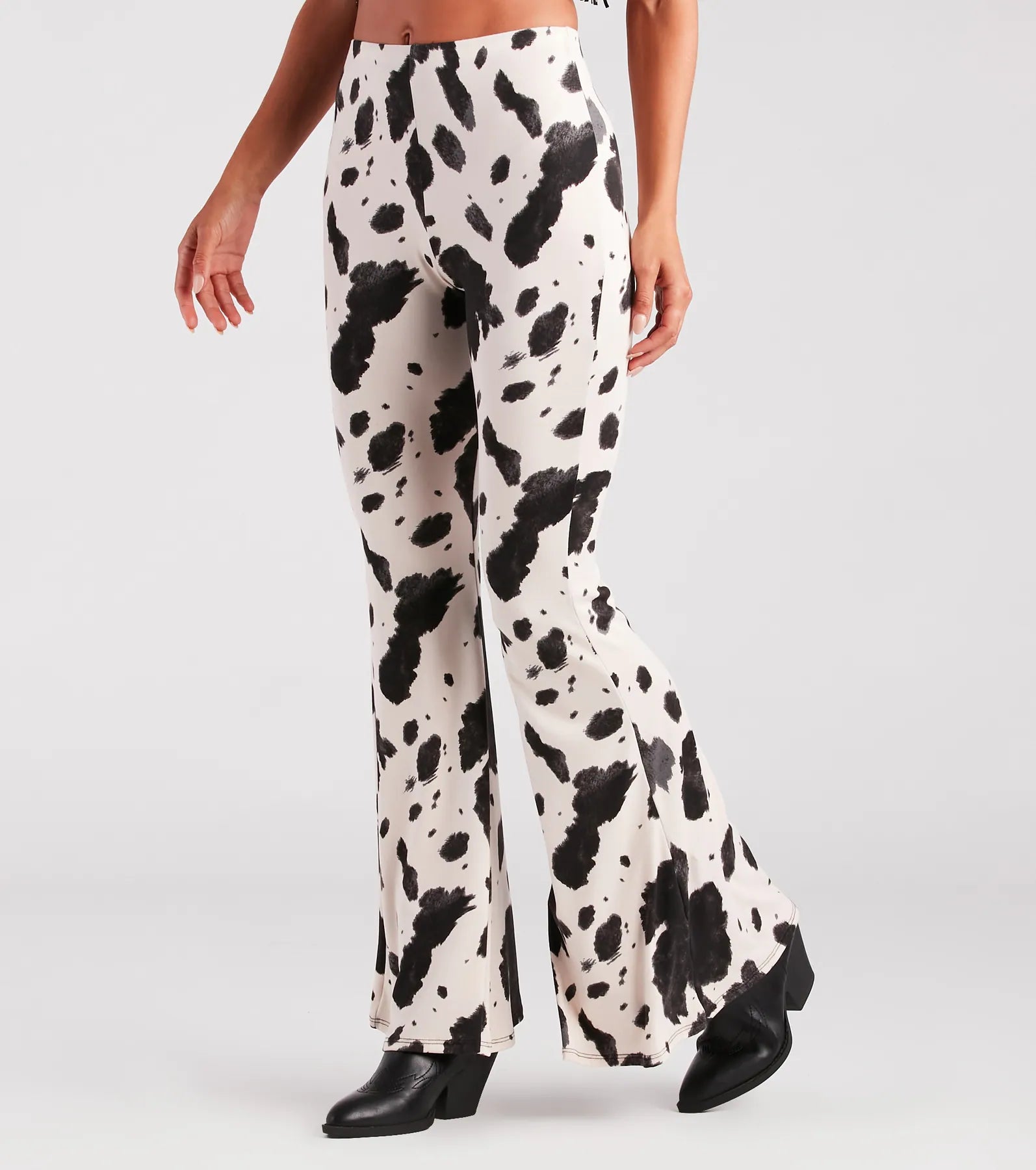 Chic Outfits Cowgirl Cutie Printed Flare Pants