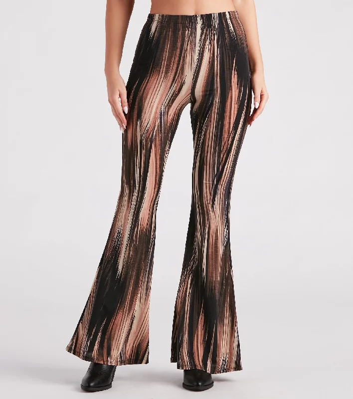 New Design Festival Muse Printed Flare Pants