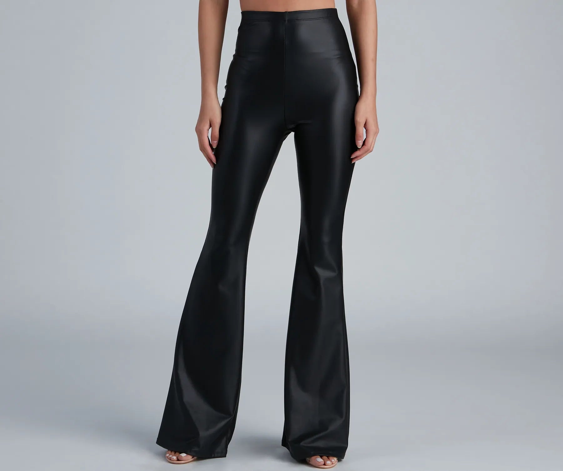 Stylish Jackets Flare For You Faux Leather Pants