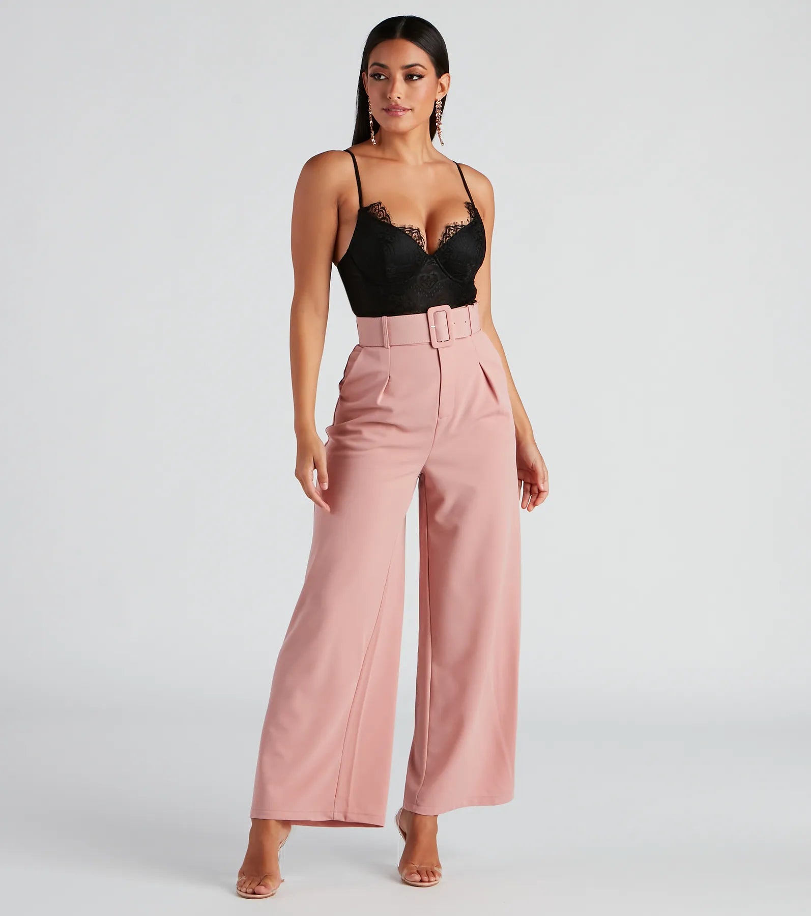 Classic Design Flip In Reverse Belted Trouser Pants