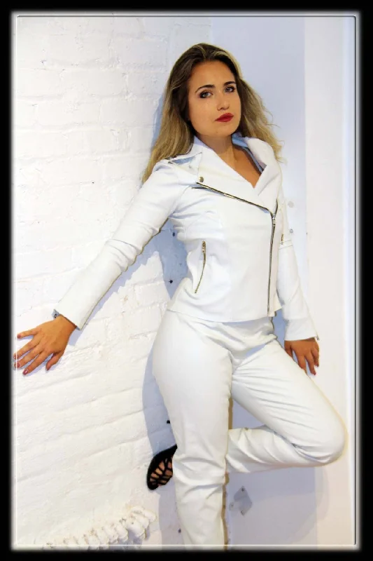 White Stretch Leather