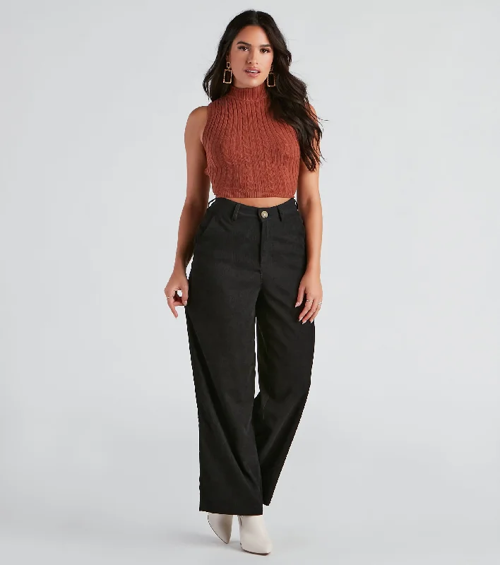 Street Fashion Gone Rogue Wide Leg Corduroy Pants
