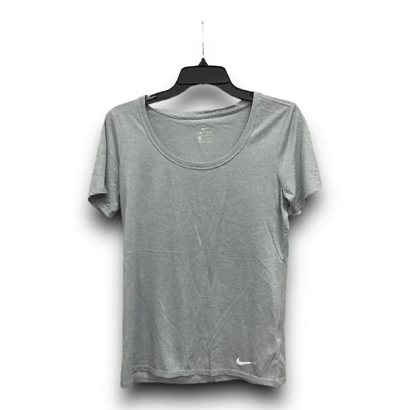 Cozy Essentials Grey Athletic Top Short Sleeve Nike Apparel, Size S