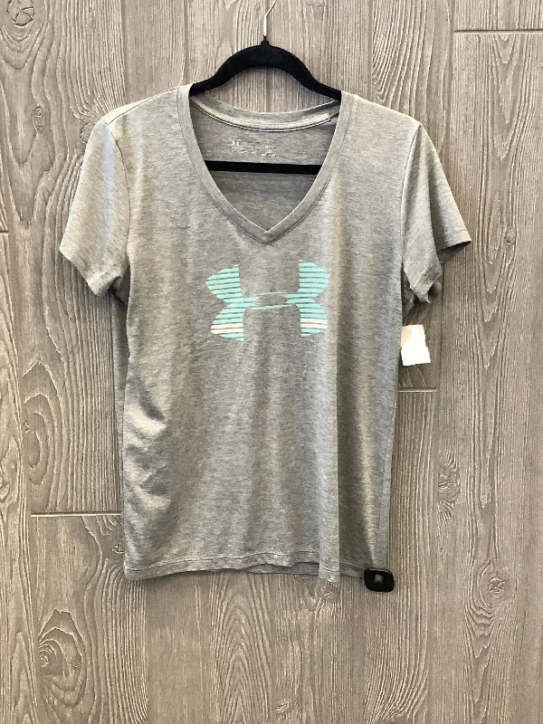 Advanced Customization Grey Athletic Top Short Sleeve Under Armour, Size M