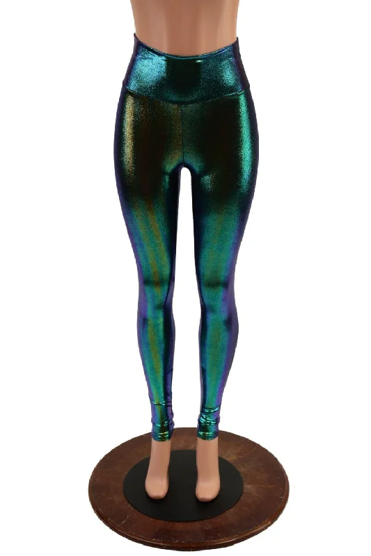 Age-reducing Style High Waist Leggings in Scarab