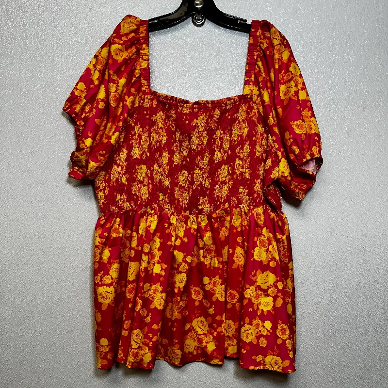 Timeless Style Hot Pink Top Short Sleeve Jodifl, Size 1x