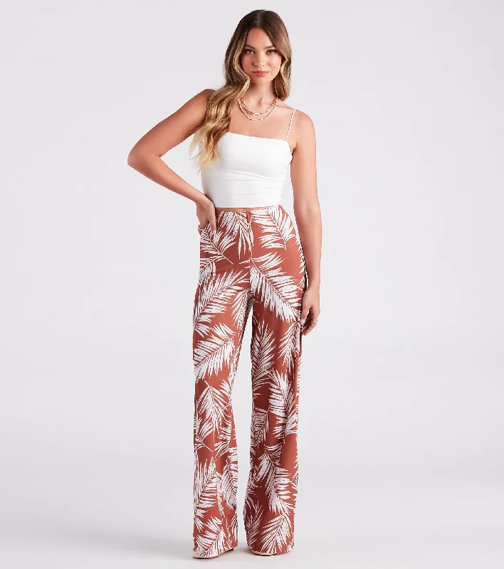 Trendy Comfort Island Girl High Rise Wide Leg Pants