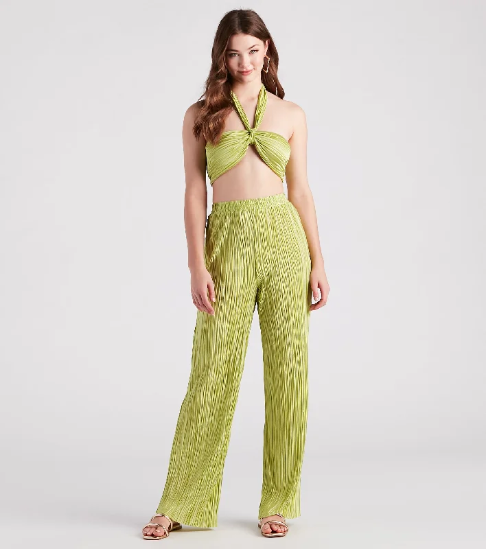 Comfort Fit Island Guru Pleated Wide Leg Pants