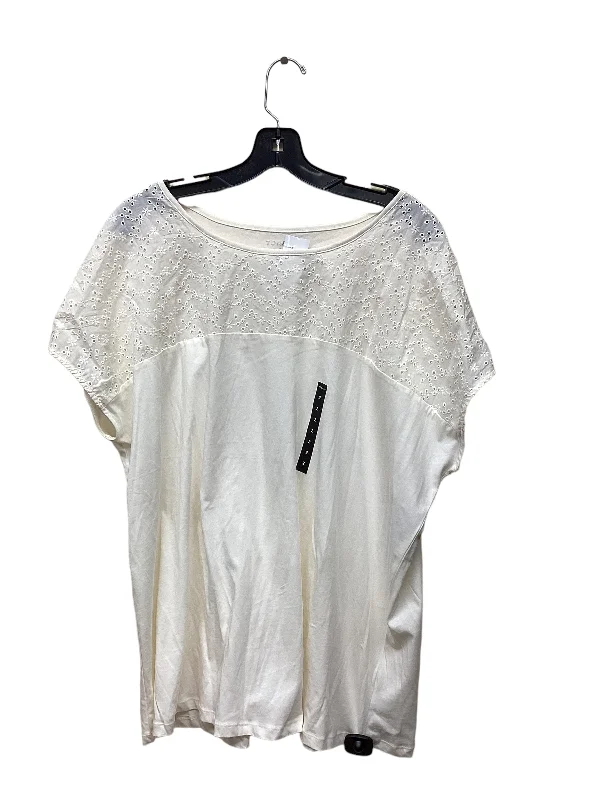 Classic Choice Ivory Top Short Sleeve Torrid, Size 2x