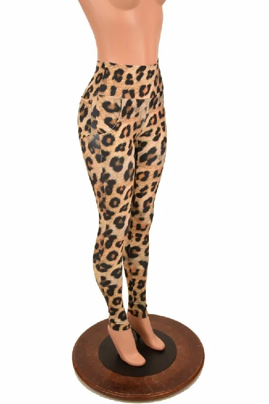 Simple Chic Leopard Pocket Leggings