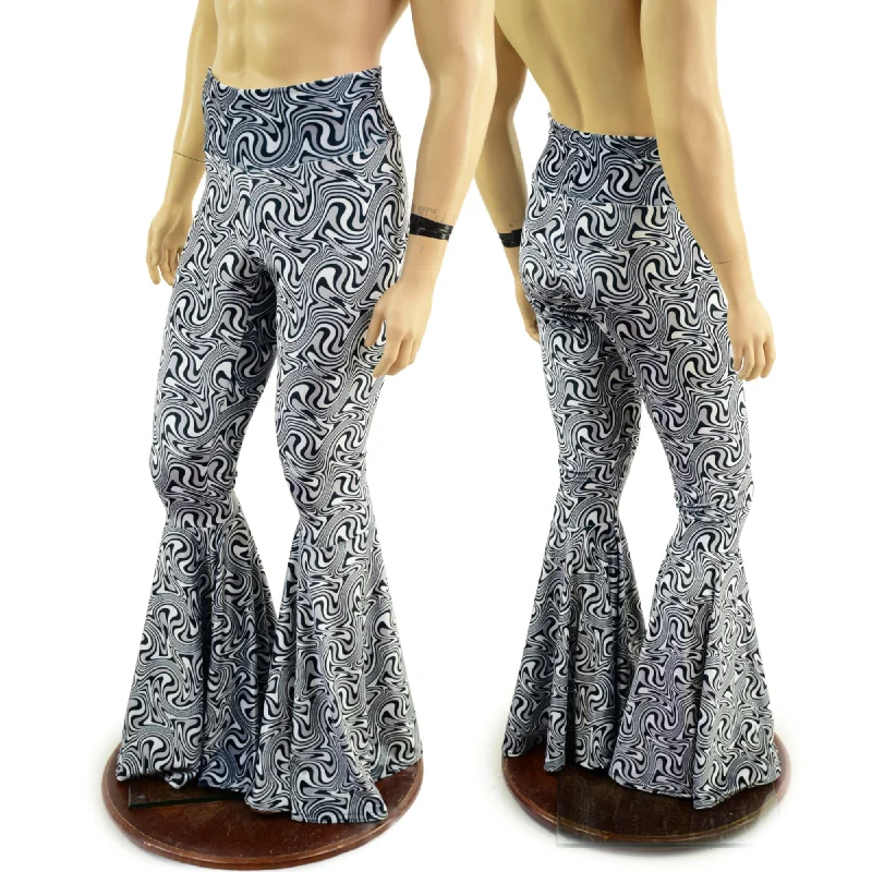 High-quality Fabrics Mens Distortion Velvet Bell Bottom Flares