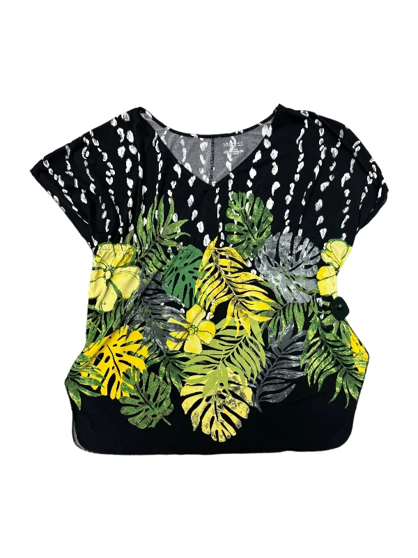 Versatile Comfort Wear Multi-colored Top Short Sleeve Lane Bryant, Size 1x