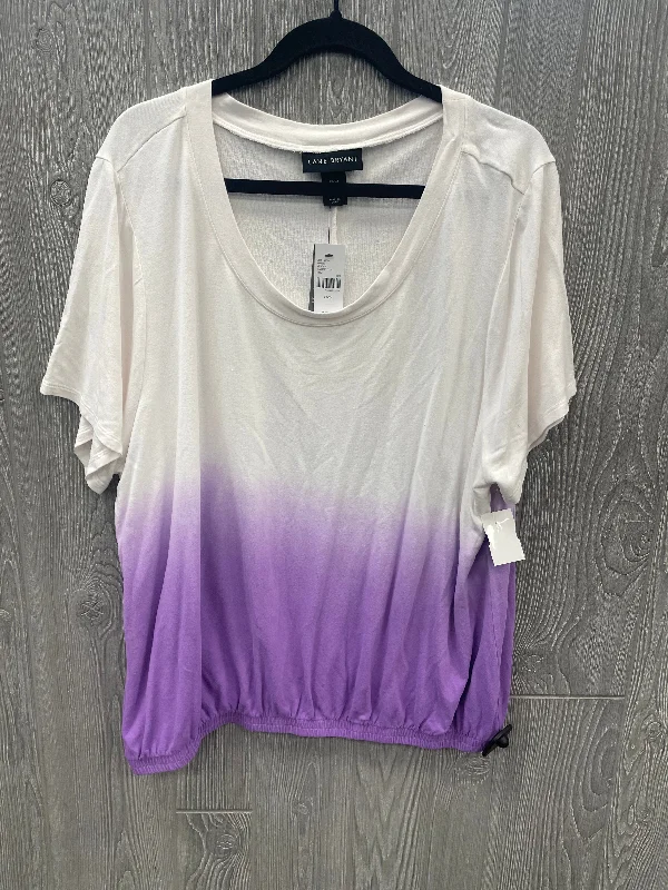Casual Comfort Wear Multi-colored Top Short Sleeve Lane Bryant, Size 3x