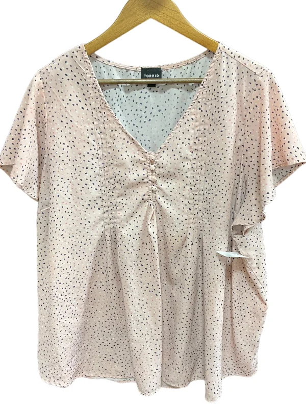 Urban Style Multi-colored Top Short Sleeve Torrid, Size 3x