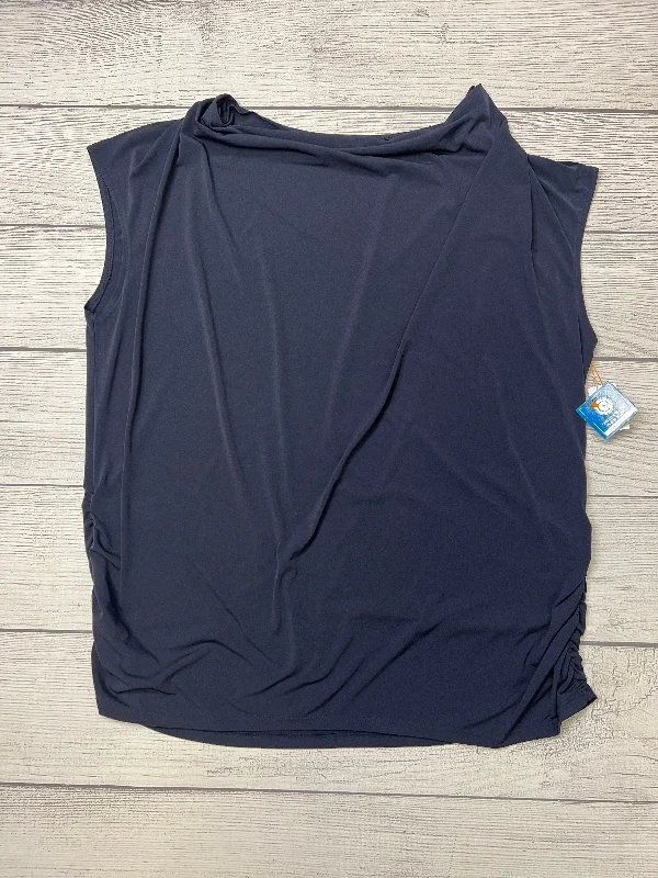 Noble Temperament Navy Top Short Sleeve Lane Bryant, Size 3x